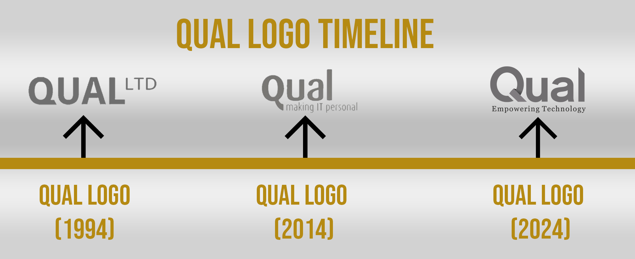 qual 30 years logo timeline