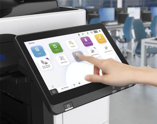 epson printer user interface touch screen